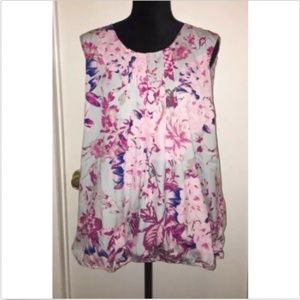 I.scenery Plus 18 Blouse Sleeveless Scoop Neck